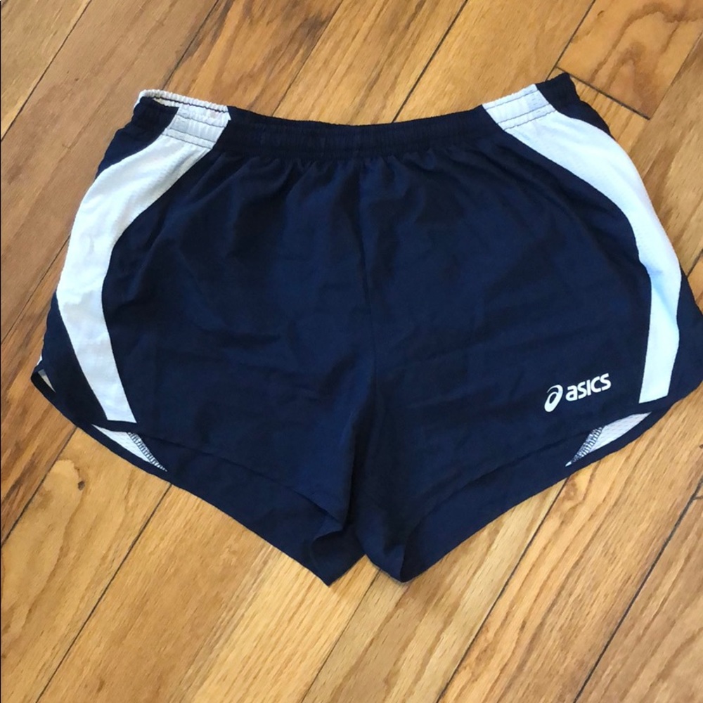 Navy and white ASICS Shorts